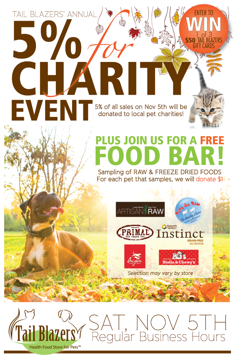 Come on down for some raw food and treats!