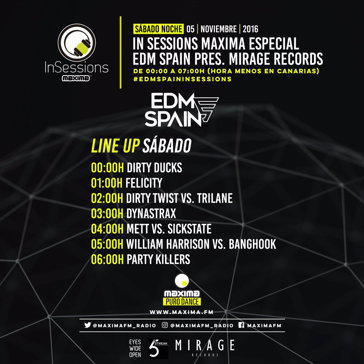 In only a few hours, @maximafm_radio will be streaming our <a href="/ItsMirageRec/">Mirage Records</a> takeover set! Tune in at 3:00 and enjoy the music!

🔱