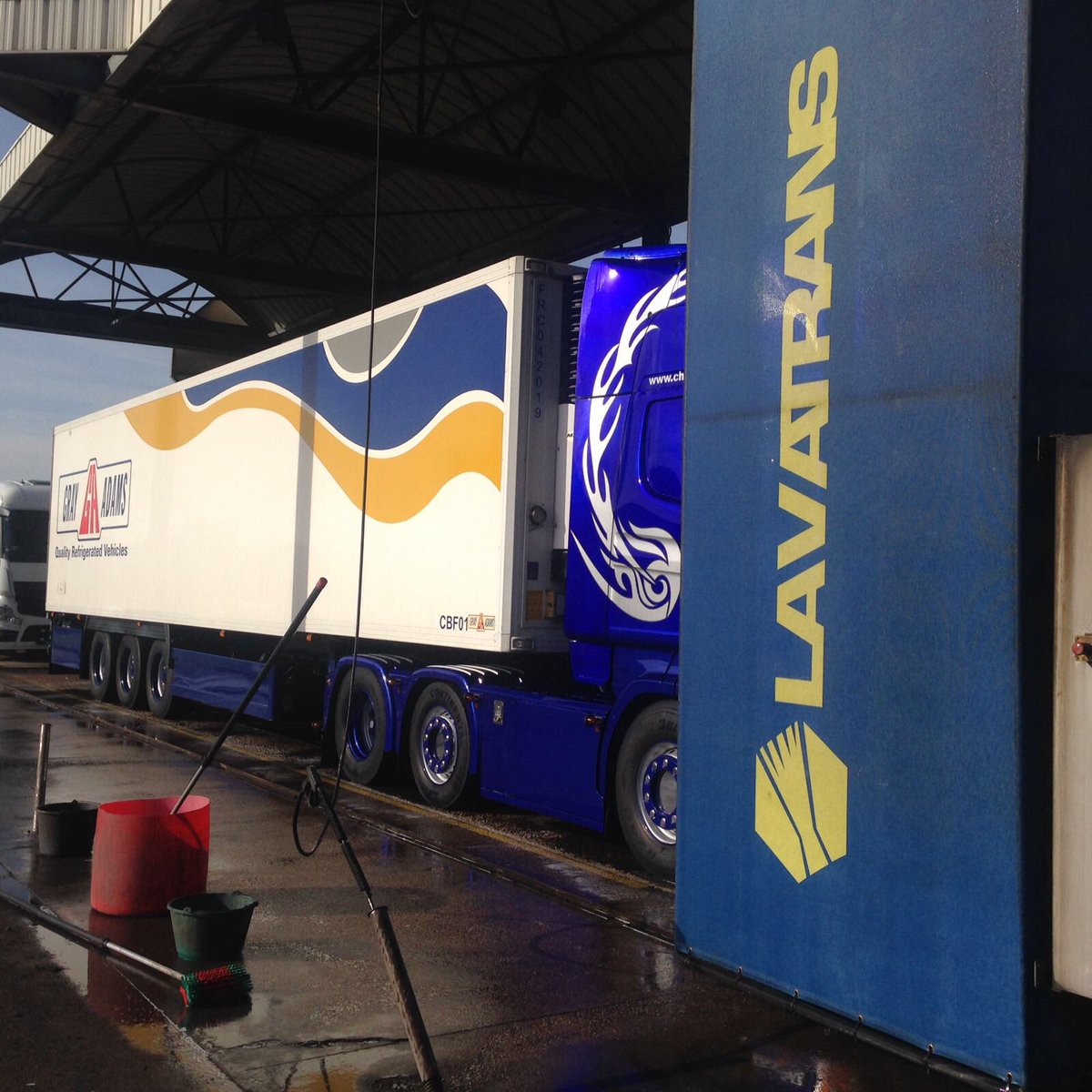 Keeping the trucks nice and clean ready for the next job.