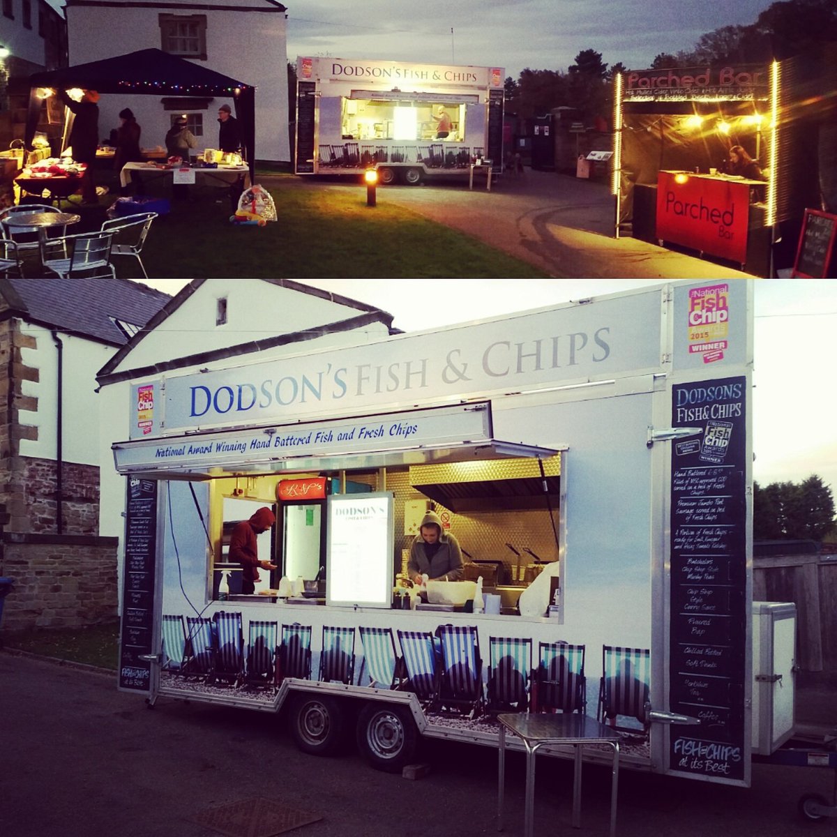 Round 2 of #BonfireNight <a href="/wcgtrust/">WentworthCastleTrust</a> #fishandchips #mushypeas #awardwinning #dodsonsfreshcatch