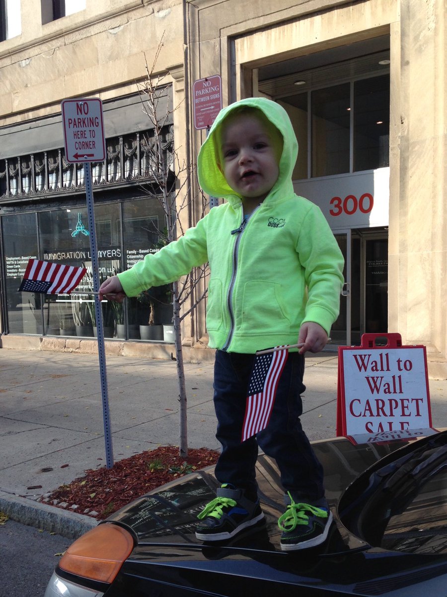 AceFlagCo's tweet photo. Didn't come to the Veterans Day parade? You missed this cutie and her flags! https://t.co/hDMM4h5BJS