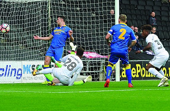 Picture special from <a href="/MKDonsFC/">Milton Keynes Dons</a> facebook.com/OneMKNews/phot… #coyd #MKDvSPY <a href="/SpennymoorTown/">Spennymoor Town FC</a>