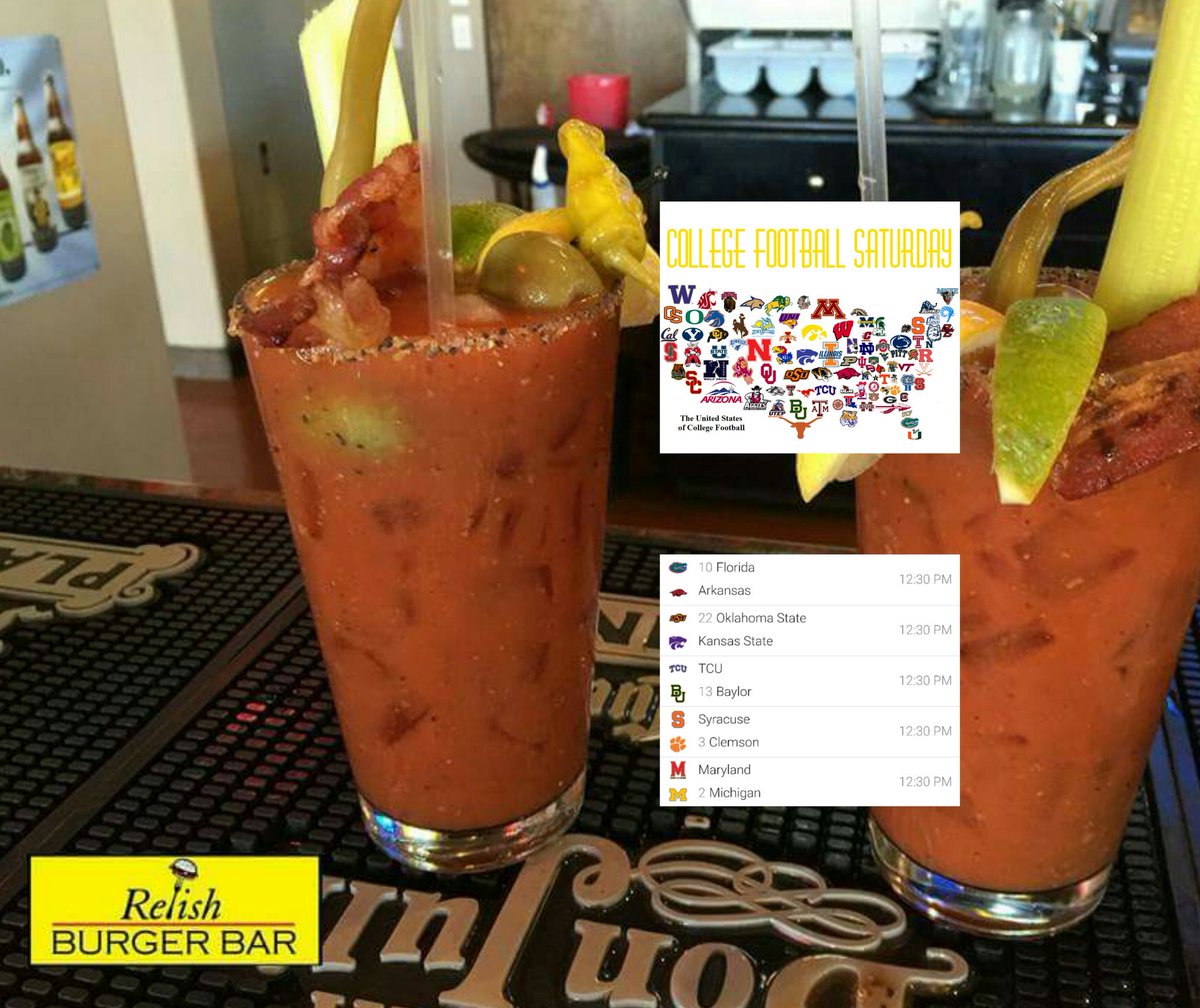 relishburgeredh's tweet photo. Too much action to post it all, is your school playing?  Let us know!

#RelishBurgerBar #Relish #Burger #Bar #NCAA #College #Football https://t.co/g6MB7Djn6n