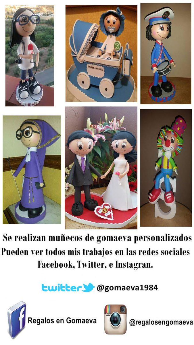 muñecos de goma eva personalizados