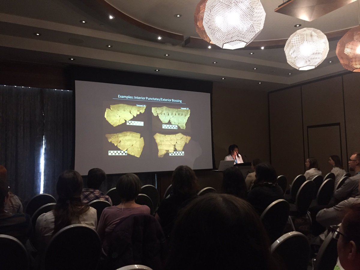 ArchResearch's tweet photo. Amanda Suko from the University of Waterloo talks about pottery production and identity near Arkona, ON. #OAS2016 https://t.co/ygU71r5MwZ