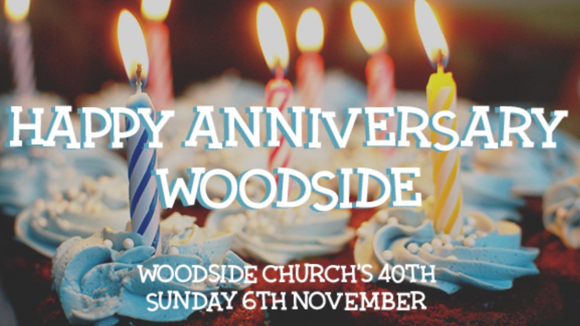 martintibbert's tweet photo. Don't miss the opportunity tomorrow to celebrate 40 years @woodsidechurch - "Greater things are still to be done in this city" 9am &amp; 11am https://t.co/O1rPNoluC8