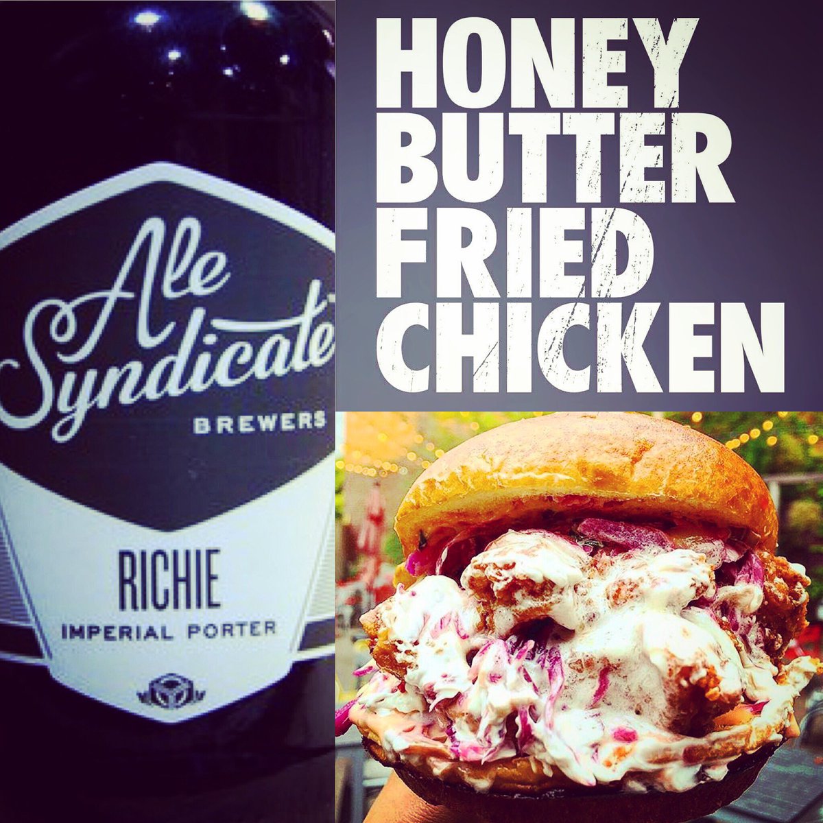 AleSyndicate's tweet image. Voted Chicago&apos;s #1 beer on @Chicagoist now available at @HoneyButterChi. This combo will blow your buttery mind.