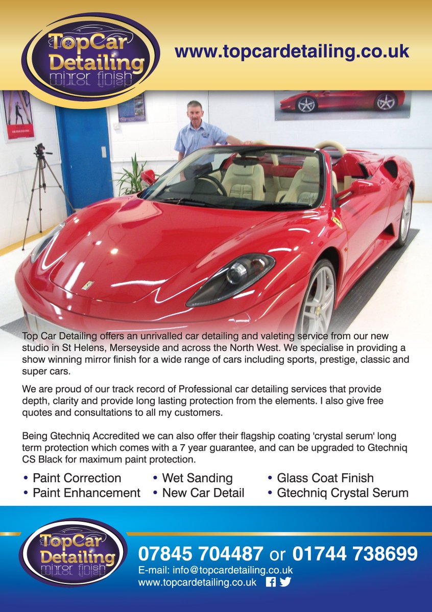 TopCarDetailing's tweet photo. Find out more about our car detailing services and what we can offer you #audi #bmw #jaguar #mustang #porsche #AsonMartin #Ferrari https://t.co/gGOt68ON7Y