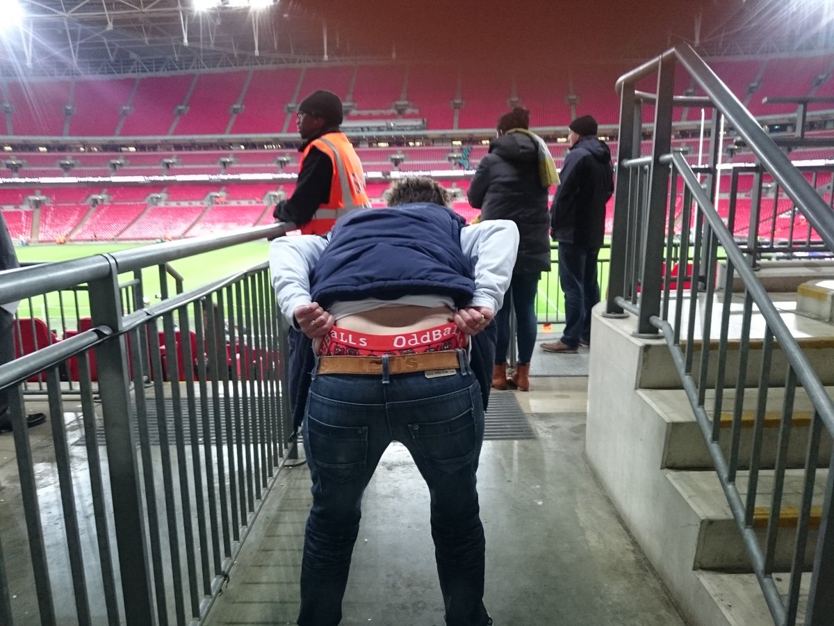 btt1967's tweet image. Can't believe @JacquiFall2 made me get my @myoddballs out @Barbarian_FC @wembleystadium 😱😱😱😱 #mayhavehadabeer 😳