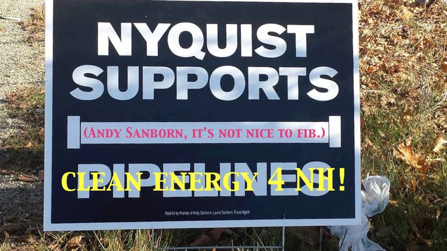PinkEarthDancer's tweet photo. #VOTE @Nyquist4Senate 4 #Clean #RenewableEnergy &amp; #ClimateAction @SenatorSanborn's #LIE about Lee is reprehensible. #ShameOnAndy #NHpolitics https://t.co/DgnVwSwHQ9