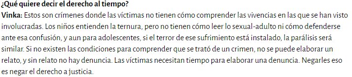 EliSA_Torr3s's tweet photo. Es URGENTE q el abuso sexual sea imprescriptible! Lo explica @VinkaJackson en @revista_paula Se necesita tu firma en https://t.co/OoJrIhoWWt https://t.co/ojYz9Z3h4X