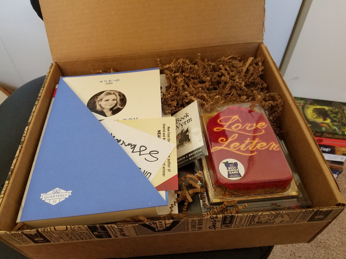 Alize55's tweet photo. But I'm so excited. My first #quarterlybox @AndBookHoarding https://t.co/NO9IGAb6w0