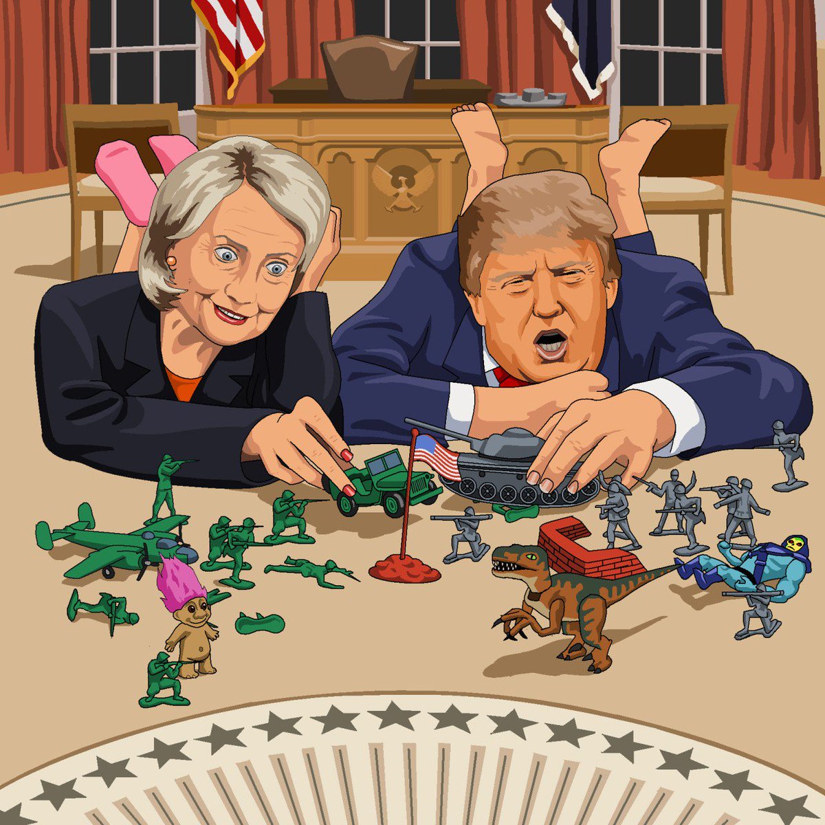 Image result for trump playing with toy soldiers