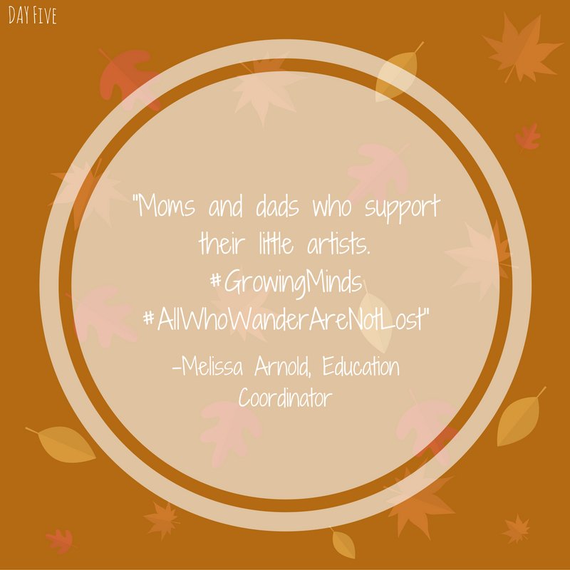 A huge shout out to all of the parents who stay involved! #GrowingMinds #AllWhoWanderAreNotLost #30DaysOfThanks