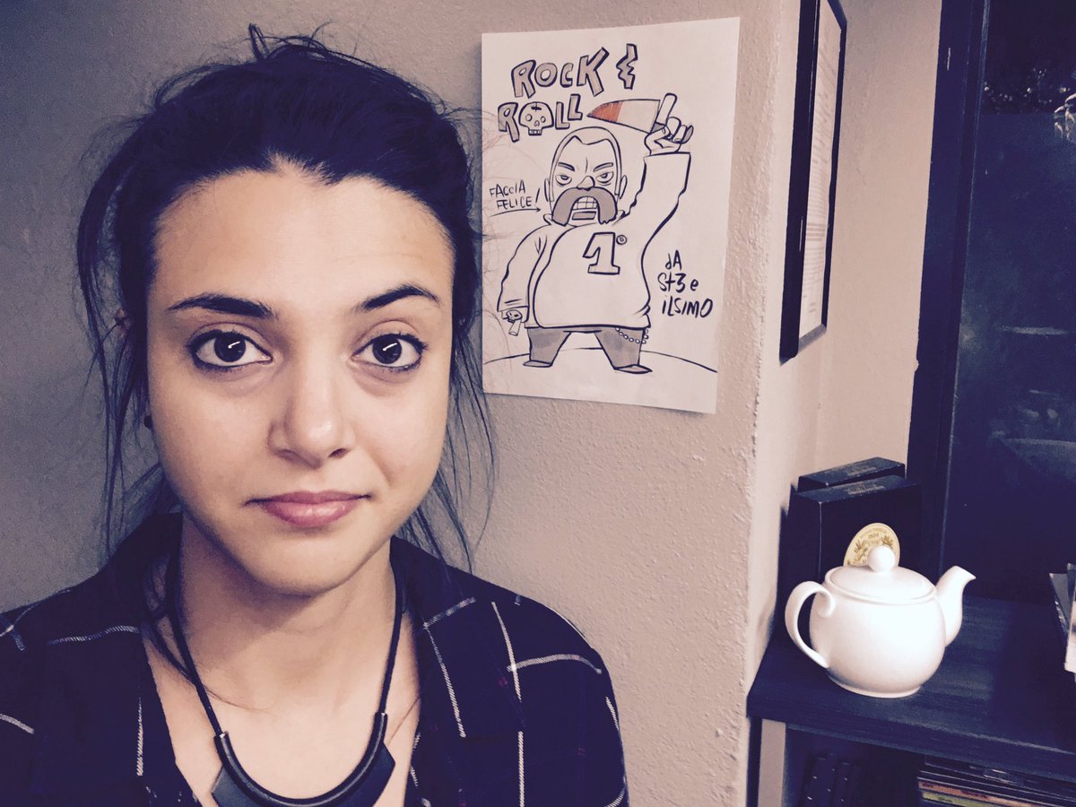 Quando uno ha i clienti gentili, che gli fanno le caricature, e il personale che si merita.