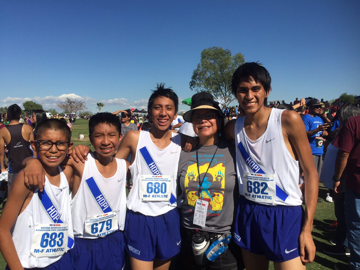 WiteSpider's tweet photo. @KUYI @TheHopiTribe The boys WIN!! 27th Year in a row State Champions! @runnersworld #Arizona score of 56 Points! Next team had 89 points https://t.co/n4IUn8ibvU