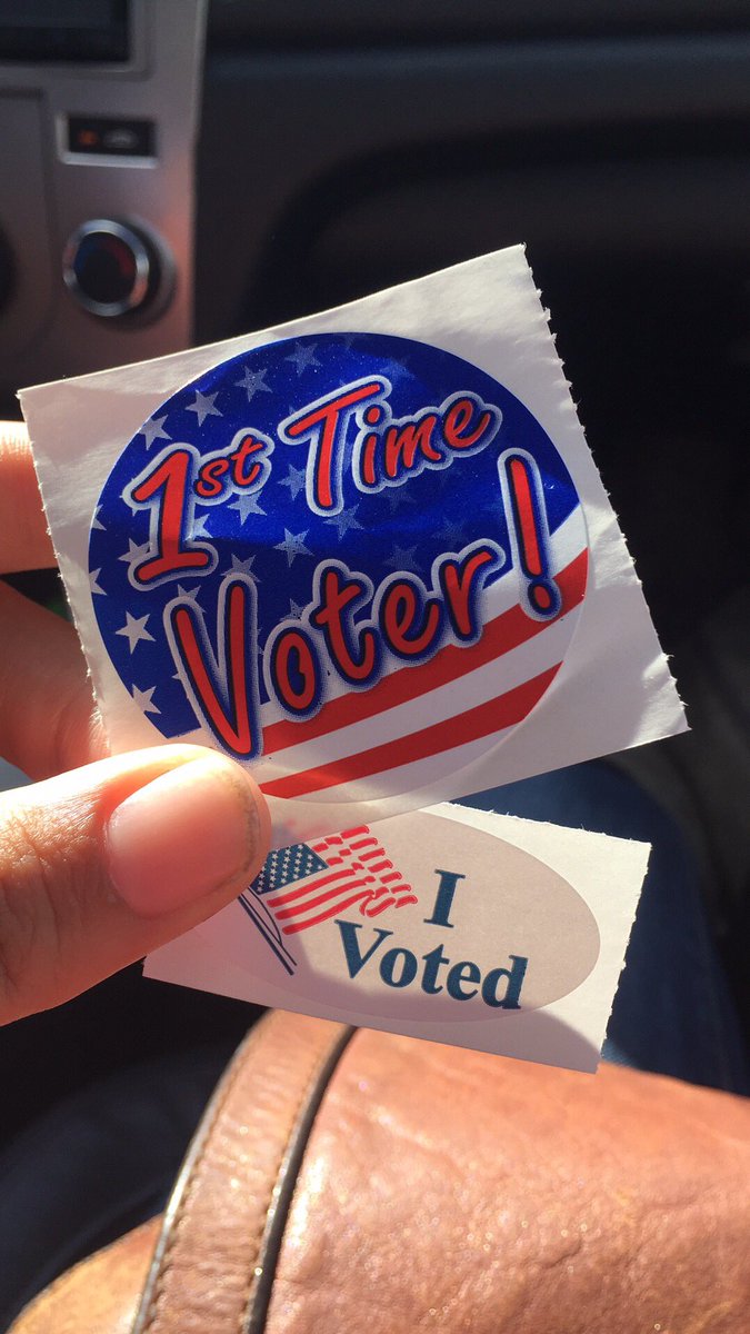NiqueAG's tweet photo. The first election I'm able to vote in! #NewUSCitizen #FirstTimeVoter #IVoted #ButSeriouslyMyOptionsSuck #ToBetterOptionsInFourYears https://t.co/LibRgLQCbu