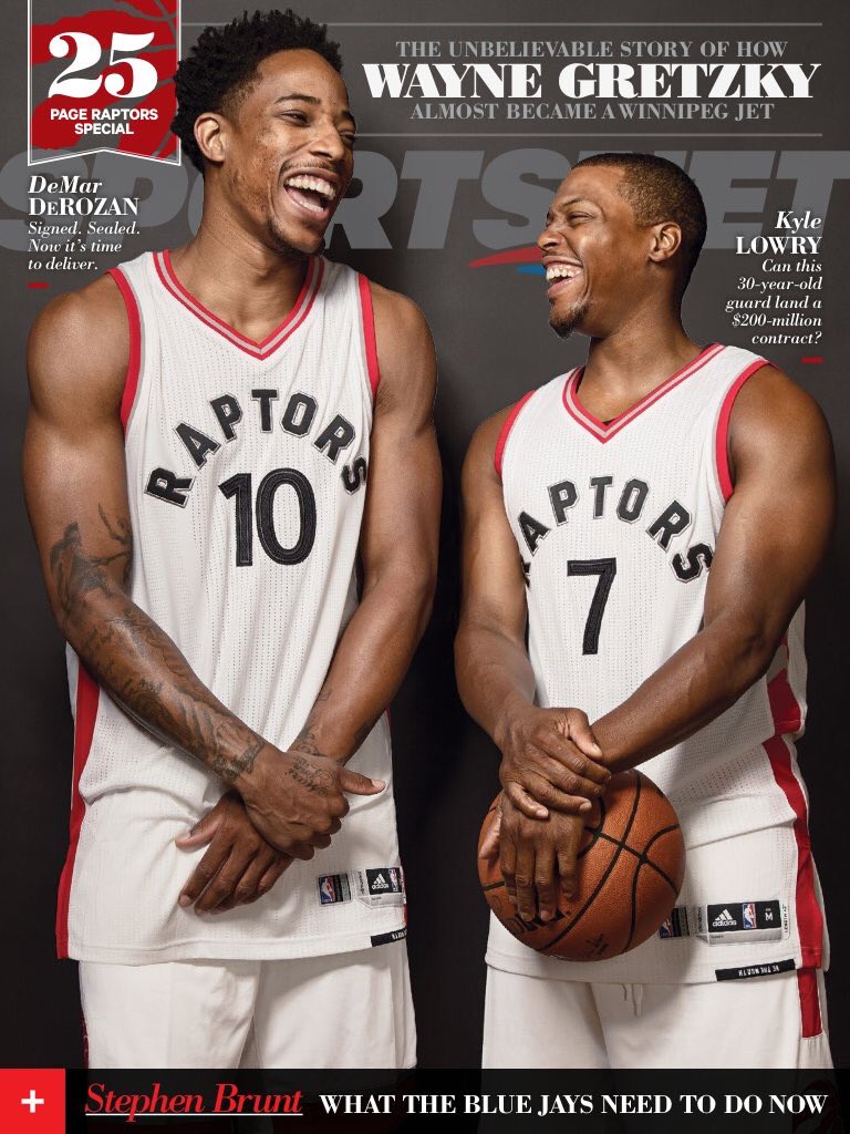 johnintini's tweet photo. The cover of the latest @Sportsnet magazine - issue has 25 pages on the @Raptors https://t.co/cHN2AXdR9o
