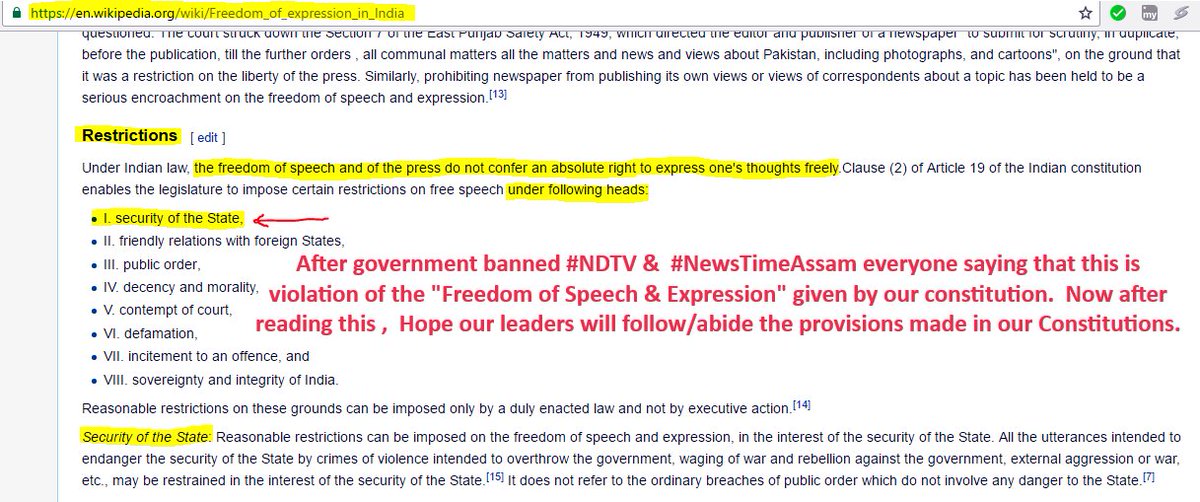 ibrijmohanJi's tweet photo. Decide whether #NDTVBan is "insult to Freedom of Expression"; not? or anywhere "Emergency Like Situation" in the country? @PTI_News https://t.co/lDvMygZ36T