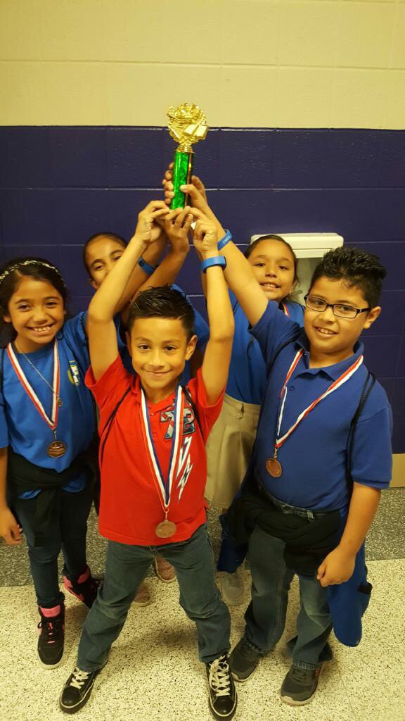 EliotElementary's tweet photo. Eliot mathematicians, 1st & 3rd place-Rainbow Challenge competition. Love our Eliot leaders!!! @HISD_Supe @nperez10 https://t.co/CqDikgcHuC