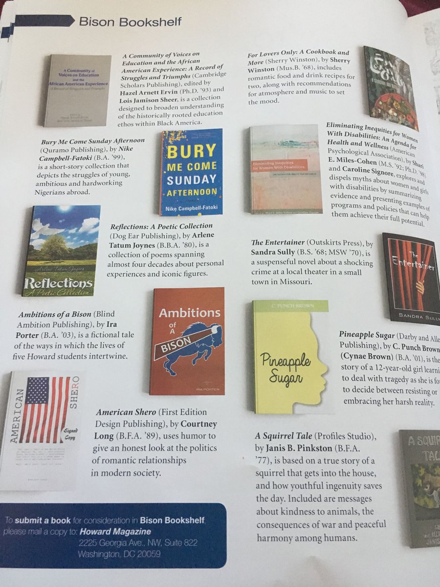 nikecampbell_'s tweet photo. Thanks @HowardMagazine @HowardU for featuring #BuryMeComeSundayAfternoon! https://t.co/vrD1HQOky0 #almamater #Bisonpride #HU #BMCSA https://t.co/prHuqEwPkV