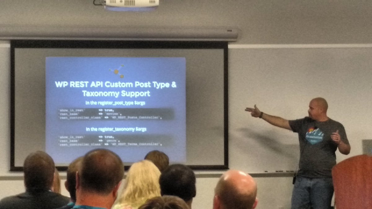 laxmariappan's tweet image. Blurry but very helpful code via jasonbahl, full slides on his Twitter #wpapi #reactjs #wcdenver
