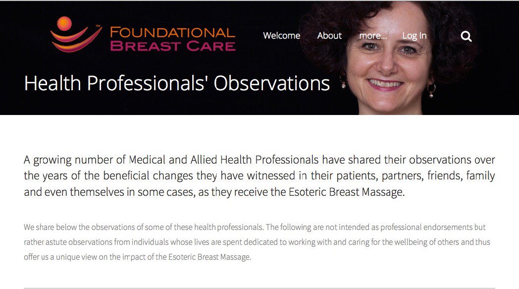 f_breastcare's tweet photo. #EBM Medical and allied health professionals share their observations on the #esotericbreaastmassage #breasthealth https://t.co/aGHpZgMNlq https://t.co/PaKsD1WlNL