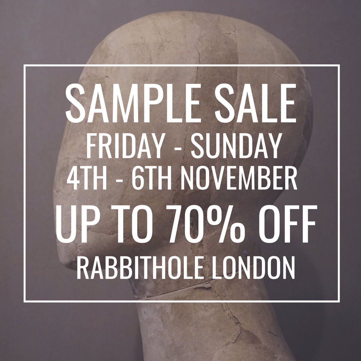 journyofb's tweet photo. Last day tomorrow, new items added, don't miss out!!
#Rabbitholelondon #samplesale https://t.co/BIgywrVglZ