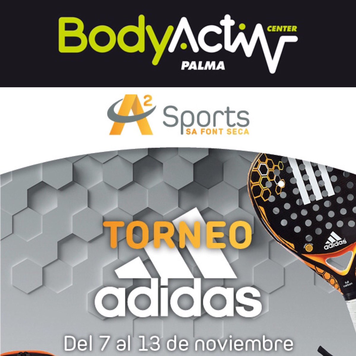 Ya puedes consultar los cuadros del #torneo @adidas_padel  en a2padelytenis.com <a href="/BodyActivCenter/">BodyActivCenter</a> #A2SportsSaFontSeca #Notequerrasir