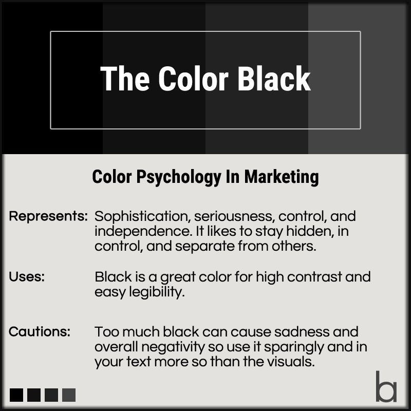 Bdw Digital On Twitter Color Psychology In Marketing The Color Black Psychologyofcolor Marketing Source Coschedule