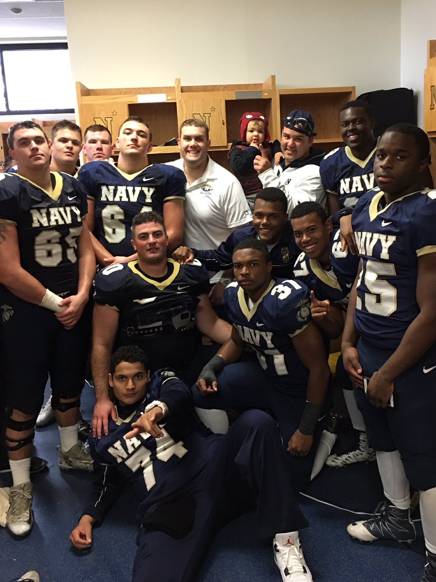 What a great group of guys here! OLine and B's minus coach Ezell. Big time win for <a href="/NapsFB/">NAPS FOOTBALL</a> and <a href="/NavyFB/">Navy Football</a> today. On To Army on Nov 18.