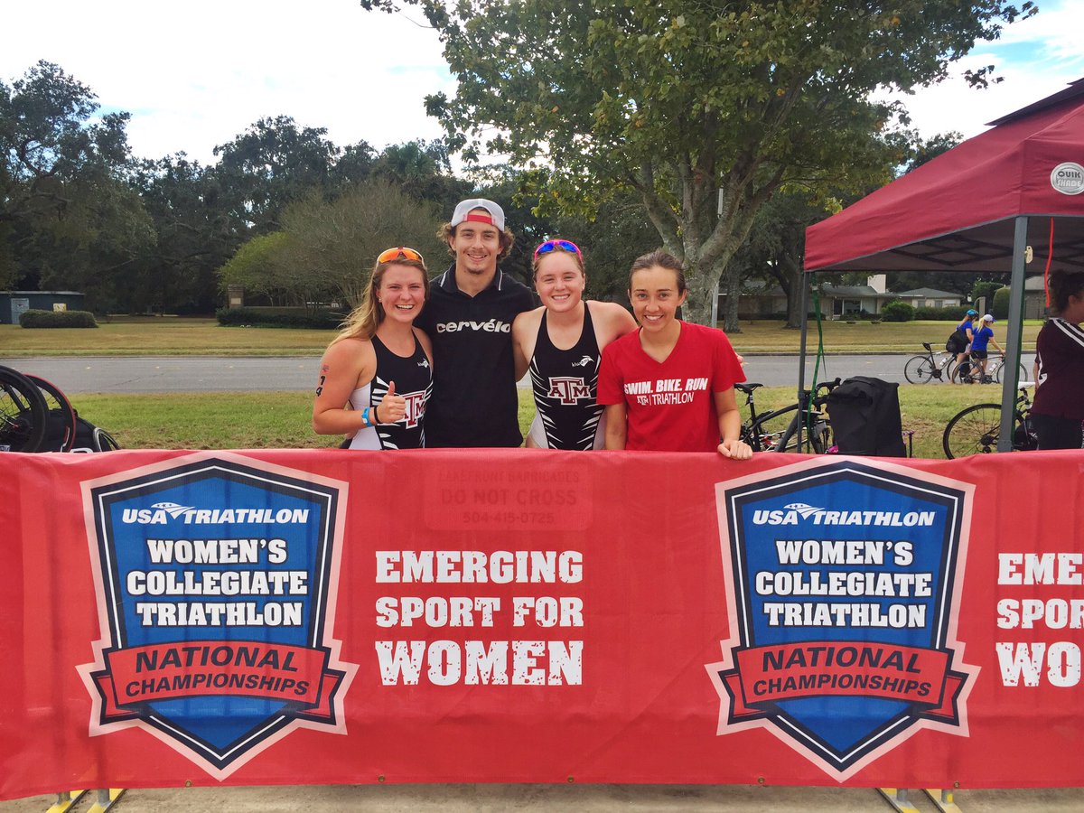 TAMU_Triathlon's tweet photo. 21st, 23rd and 32nd for our ladies at NCAAs!! Great way to end the fall race season! Thank you to our sponsors for the support ♥️ https://t.co/W7JhtW9ee9
