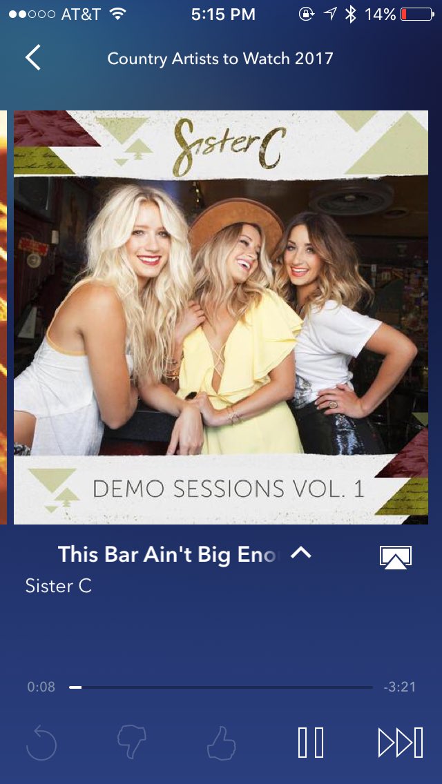 Ummm just clicked on <a href="/pandoramusic/">Pandora</a> 's Country Artists to Watch 2017 station and we were the first to pop up!! HOLY CRAP! So awesome😃😃