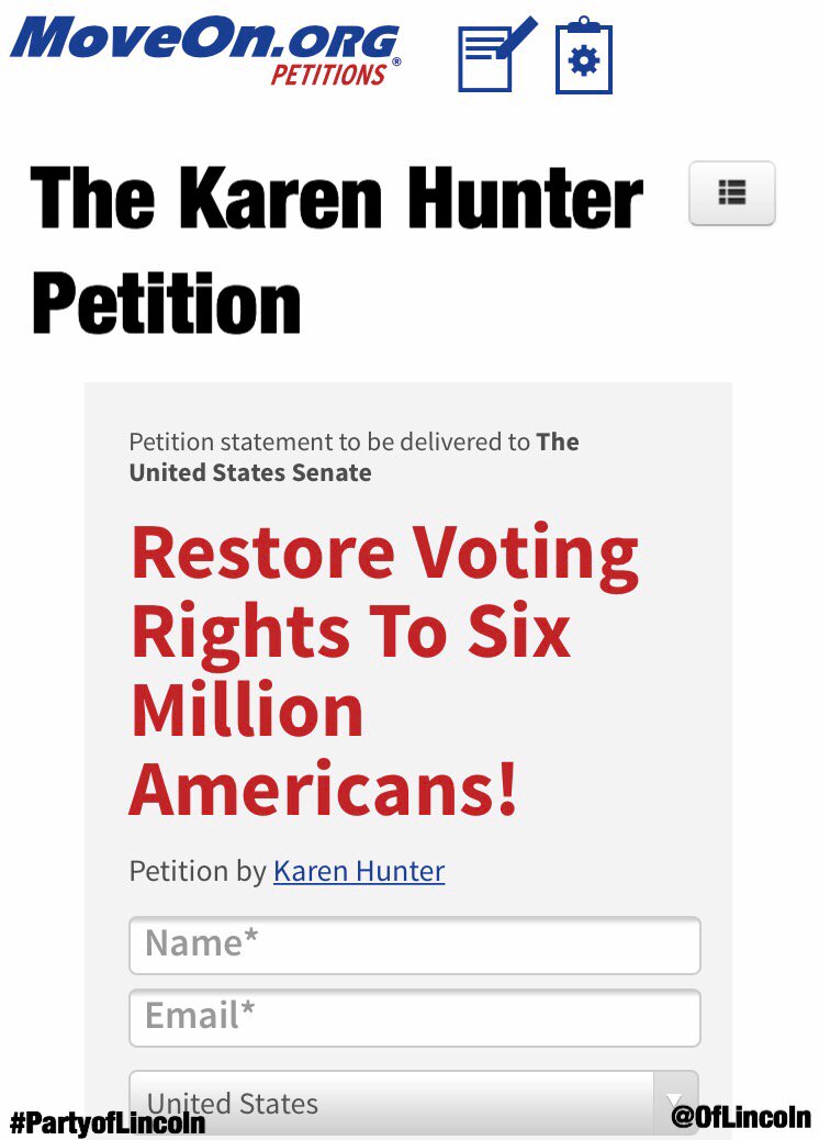 OfLincoln's tweet photo. #Act Sign the @karenhunter petition. https://t.co/0KwndiVyyY https://t.co/CM9LML4kO4 #civictech #OpenGov #statelocal #karenrebels https://t.co/pY0CyjR3MR