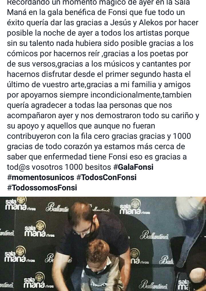 TodosConFonsi's tweet photo. Todo un éxito gran noche la de ayer 1000 gracias a tod@s @GMoreno81 https://t.co/xHuicvnYW2