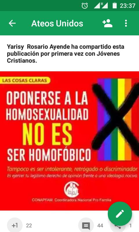 Oponerse a la homosexualidad no es homofobia. Es ejercer tu derecho a expresar tu opinión en contra de una ideología nociva.