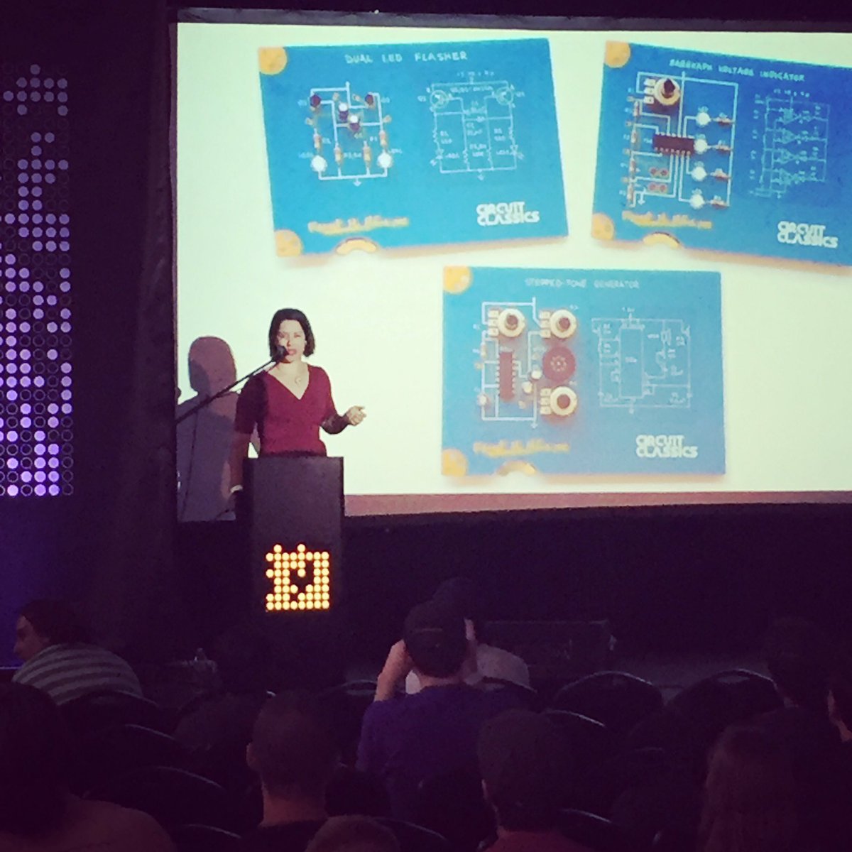 digikey's tweet image. Catching one of our favs, Star, presenting at Hackaday Superconference. #SuperCon #HackadayPrize #CircuitClassics #MakeWithDigiKey ⭐️