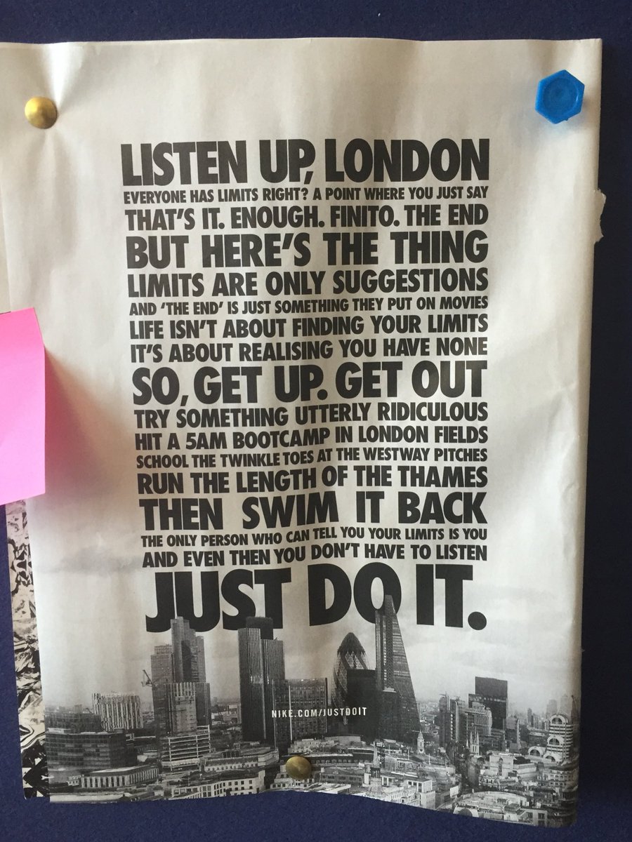 L_Dyer's tweet photo. Best bit of copywriting I've seen in a while #nike https://t.co/LiYP0syDaF