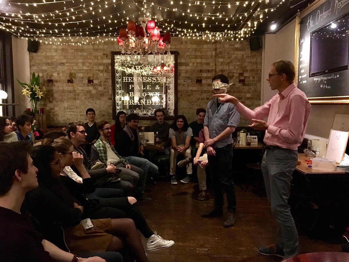 UCLPhysSoc's tweet photo. Thanks to all who came to hear Prof. Bart Hoogenboom's Cafe Scientifique on his BioPhysics work! We can't wait to see you at the next one! https://t.co/sKp669XUdU