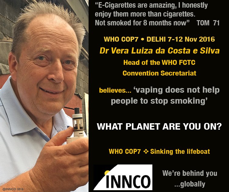 INNCOorg's tweet photo. .@vera_dacosta @FCAforTC Your perverse denial that millions of smokers have stopped smoking by switching to ENDS is reprehensible #COP7FCTC https://t.co/b0NkEjqFxv