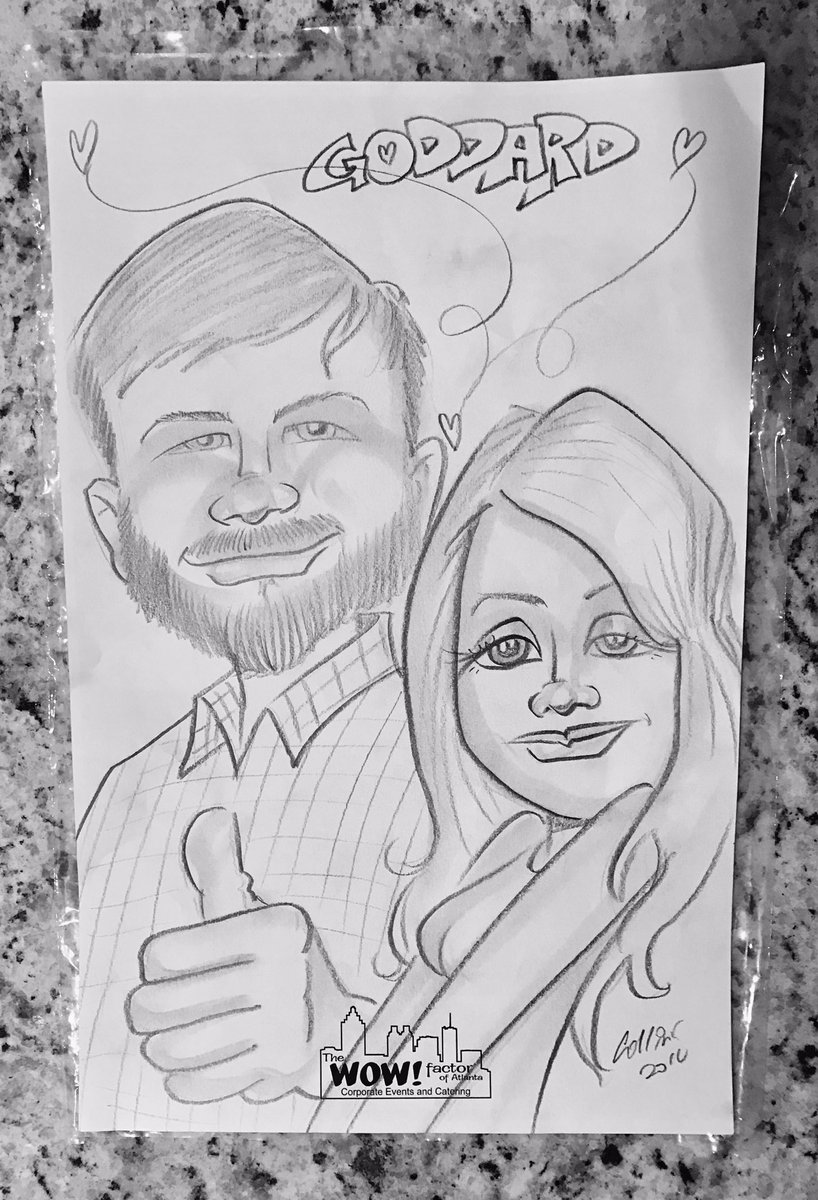 DGoddardLive's tweet photo. I think the artist may have taken a few creative liberties tonight. I wonder what he really thinks of my wife? Hilarious... #FallAtTheFarm https://t.co/2Xj8nF49zH