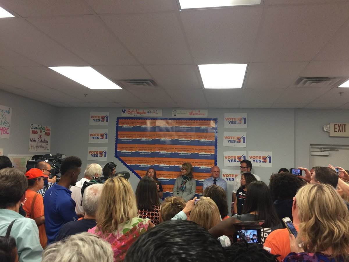 SafeNevada's tweet photo. National gun violence prevention advocates in Nevada today to thank Question 1 supporters for all their hard work. Three more days! https://t.co/tQsmjkl92o