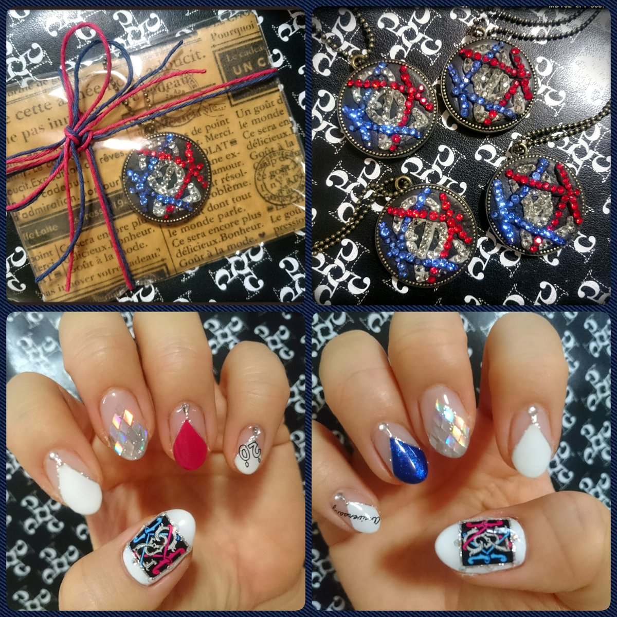 うさ 今更な思い出 Kinkiアリーナツアー用のネイル とアクセサリー Smap25周年で作ったんだからkinki周年でも作りたい とネックレス作成 もらってくれてつけてくれた友達に感謝 ノ ネイルは初の転写シール持ち込み 綺麗に転写できてネイリスト