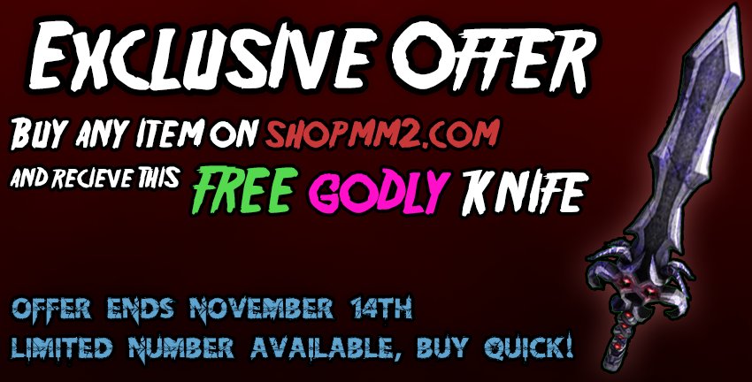 Nikilis On Twitter Free Godly Knife Check It Out On Https T Co 0dexbdeoqb - free xmas godly knife roblox murder mystery 2