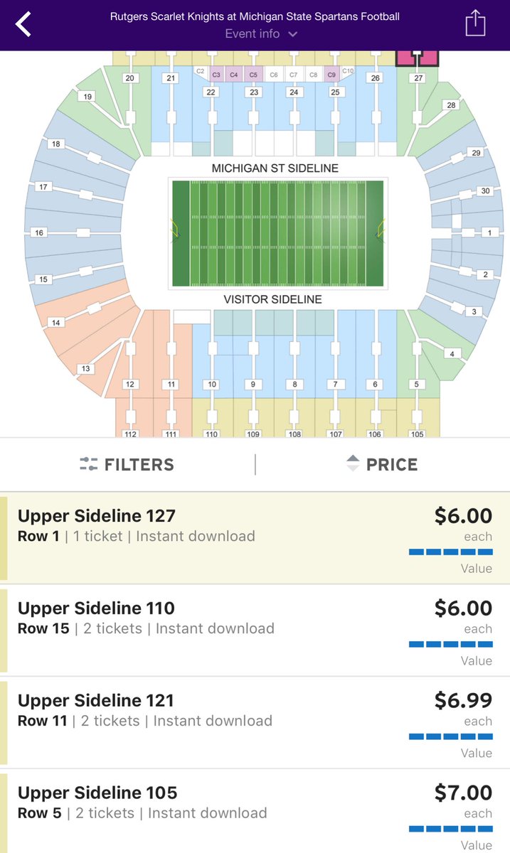 LGhail's tweet photo. It is more expensive to go to the movies in East Lansing than it is to see MSU-Rutgers. https://t.co/zQibBpNDbs