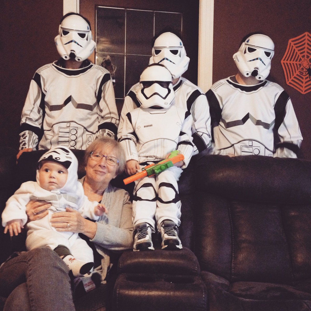 kristevenson's tweet photo. Nana and her Stormtroopers https://t.co/2i1sKesdmF