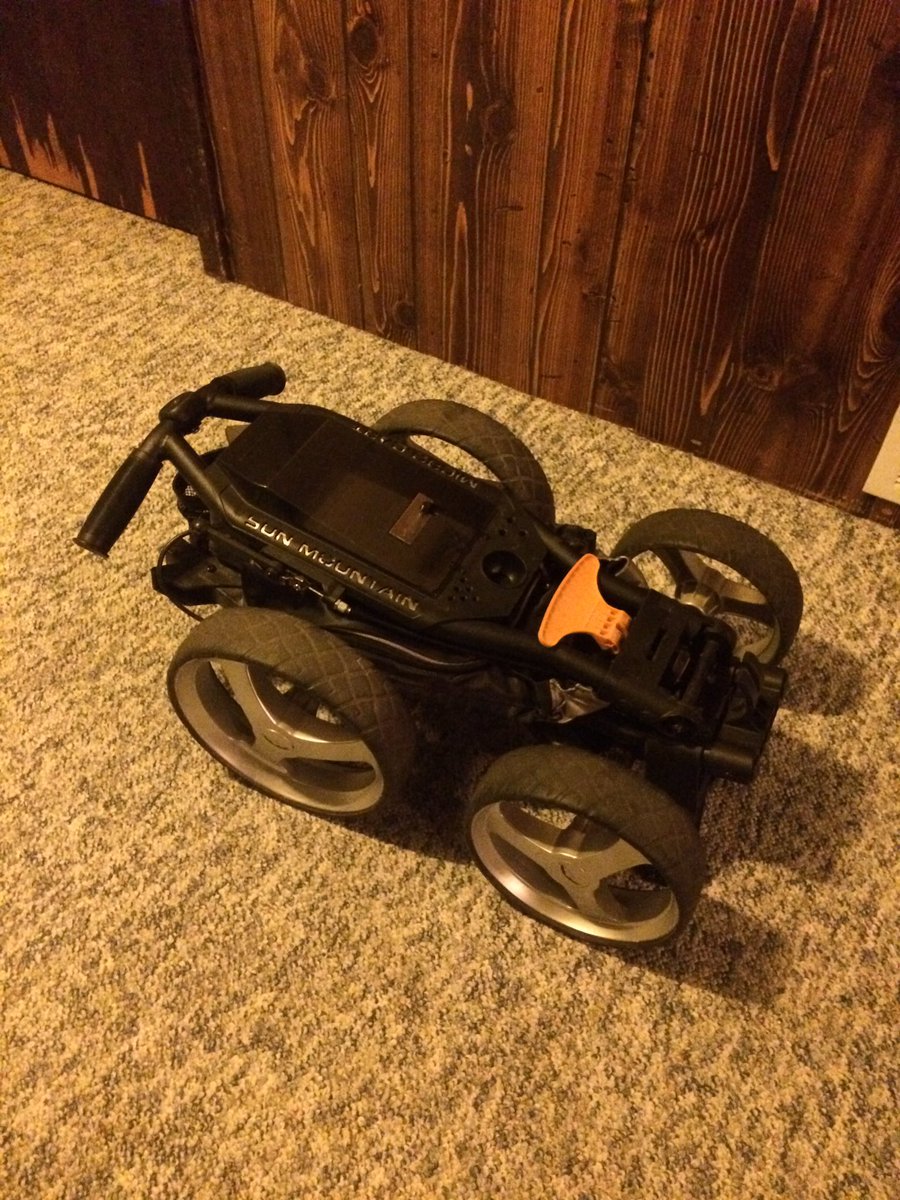 Life_w_Louie's tweet photo. Another sweet online find!! Dickie walking/pushing in style! @SunMountainGolf #microcart #golfnut4life #golfismyaddiction https://t.co/YkqM4LRgiq