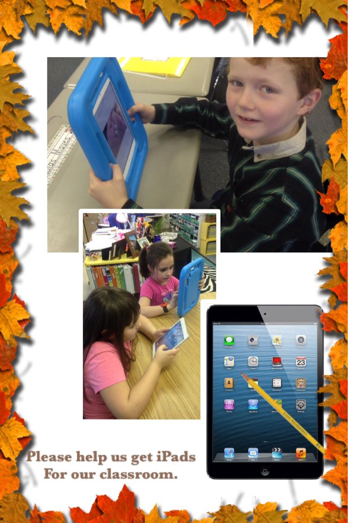 SHEILAMCHONE's tweet photo. ONLY $80 will finish my sister's project!!! Please help her #2ndGraders get these 2 #iPadMinis #EdTech via #Apple
https://t.co/R3AmAUE60J https://t.co/9gTGybebsD