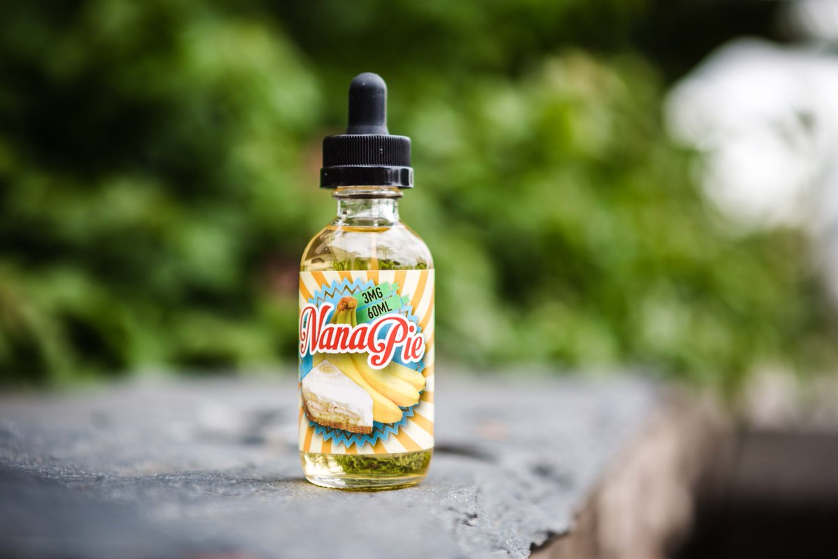 BakeItVapor's tweet photo. Experience ultimate dessert flavor from a bottle of Nana Pie.
#BakeItVapor https://t.co/Im9wgiaXLY