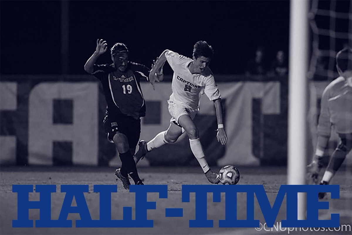At the half the score is 1-0 in favor of the Captains! #CNUvsUMWpt2